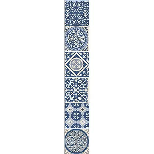 Plage 260533 Smooth – Tiles Adesivo per mattonelle Azulejos, 6 Bogen, Vinile, Blu, 15 x 0,1 x 15 cm