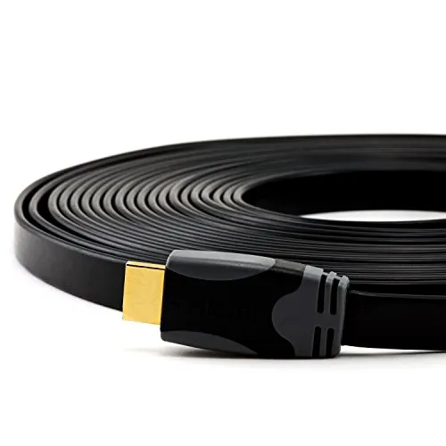 CSL - Cavo HDMI Piatto da 10m Metri ultrapiatto High-End 1.4a con Ethernet Rete - Full HD 1080p - 2160p e 3D