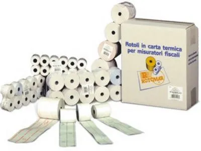 Confezione 50 Rotoli Termici mm 80x80 mt 55 gr. mq Omologati per Registratore di Cassa Carta Termica 1^ Qualità