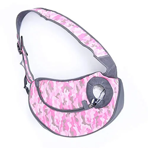 YMNL Zaino Gatto,Borsa per Animali Domestici, Tracolla Portatile A Tracolla, Maglia Traspirante, Forniture per Animali Domestici,Pink