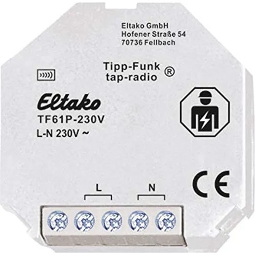 Eltako TF61P-230V Funk-Repeater Incasso Reichweite Max. (im Freifeld) 30m