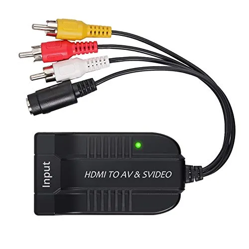 LiNKFOR Convertitore HDMI a AV Composito S-Video 1080P Convertitore Video Componente Maschio HDMI a AV CVBS S-Video Cavo Adattatore HDMI a AV RCA per HDTV Dvd PS3 Sony Blu-Ray PS4