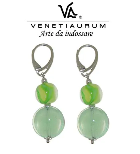 Venetiaurum - Orecchini donna in vetro di Murano e Argento 925 Made in Italy