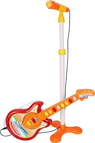 Bontempi- Baby-Chitarra Rock Elettronica e Microfono da Palco, Multicolore, 24 5025