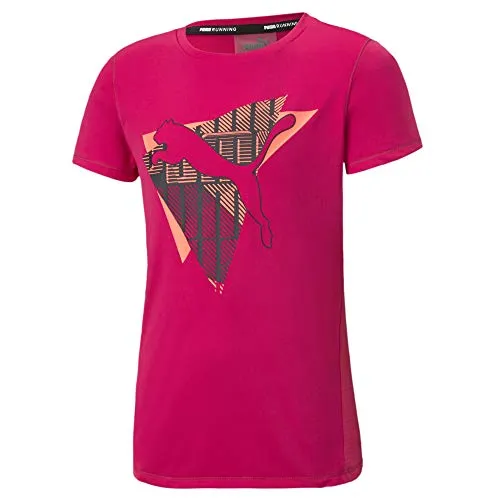 Puma Runtrain Tee G, Maglietta Bambina, Bright Rose, 164