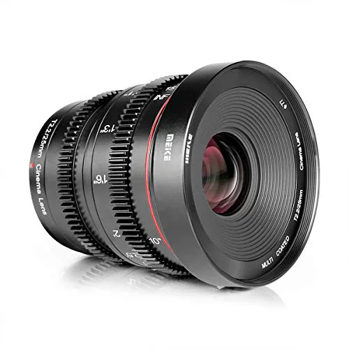 Meike 25mm T2.2 Manual Focus Prime Mini Cinema Lens for Micro Four Thirds MFT M43 Mount Cameras and BMPCC