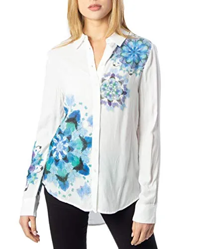 Desigual Vicenza 20swcw71 - Camicia a maniche lunghe da donna bianco S