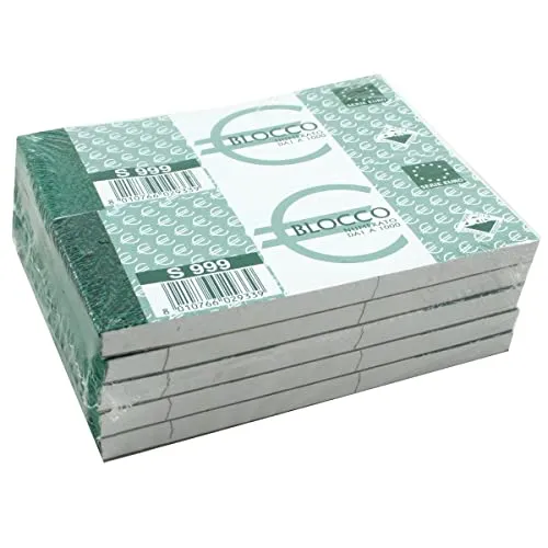 10 Blocchi numerati da 1-1000, Formato 13 cm x 6 cm, Confezione 10 blocchi colorati per Eventi, Sorteggio, lotterie, feste, fiere 5 colori assortiti con 1000 tagliandi madre figlia (Verde)