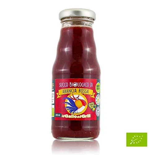 Succo biologico di Arancia Rossa Calabrese - senza zucchero - 100% frutta - 200ml