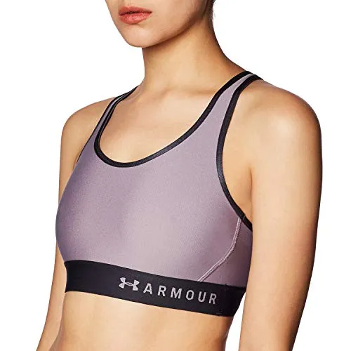 Under Armour Mid Keyhole, Reggiseno Sportivo Donna, Slate Purple/Blackout Purple/Slate Purple (585), XL