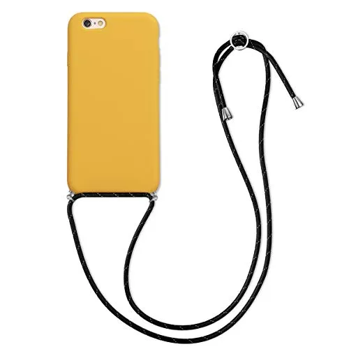 kwmobile Cover a Tracolla Compatibile con Apple iPhone 6 / 6S - Back Case in Silicone TPU con Laccio per Il Collo - Custodia con Cordino