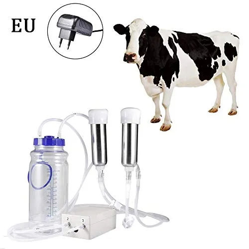 Dynamicoz Electric Milking Machine for Cow Goat And Sheep, Pulse Milking Household Milking Machine Upgrade Stainless Steel Breast Pump Vacuum Pump Helpful