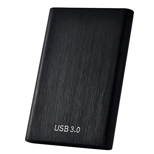 Portable External Hard Drive 1TB 2TB Ultra-Thin External USB 3.0 Hard Drive, Suitable for Mac, PC (2TB Black)