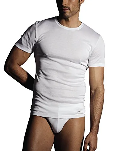LOVABLE "Filoscozia" T-Shirt Maglia in Cotton a Girocollo, Intimo, Uomo, Bianco, X-Large (Taglia Produttore:006)