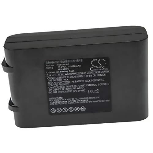 vhbw batteria compatibile con Dyson V6 Motorhead Pro Exclusive, V6 Slim, Absolute aspirapolvere home cleaner (5000mAh, 21,6V, Li-Ion)