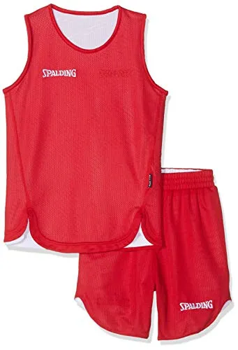 Spalding Teamsport Doubleface, Completo sportivo Unisex - bambini, Rosso (Reversible Red/White), XXXS (116)