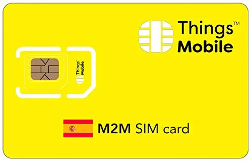 SIM Card M2M SPAGNA Things Mobile con copertura globale e rete multi-operatore GSM/2G/3G/4G LTE, senza costi fissi, senza scadenza e tariffe competitive, con 10 € di credito incluso