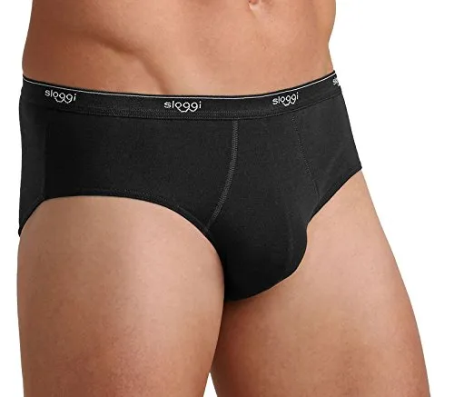 Sloggi Men Basic Midi Brief Uomo, nero(Schwarz - Schwarz), M