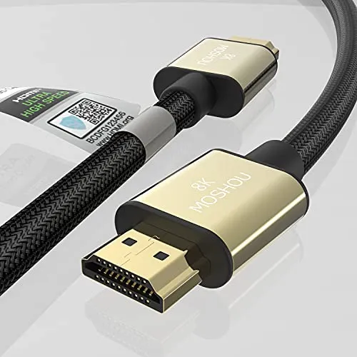 SIKAI CASE - Cavo HDMI 1.5 Metri, Cavo HDMI 2.1, 4K 120Hz Cavo, 8K Ultra HD, 48 Gbit/s, Supporto 4320p, Ethernet, HDR 10, eARC, HDCP 2.2, CEC, Compatibile con Xbox/PlayStation/PS3 PS4/PC/Monitor AOC