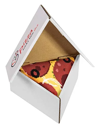 Pizza Socks Box Slice Pepperoni - Donna Uomo - 1 paio di Calze - Taglia 36-40