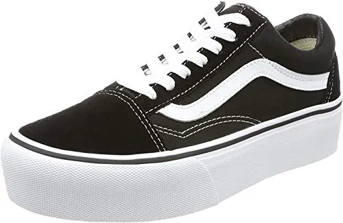 Vans Old Skool Platform, Sneaker Bambina, Nero (Black/White Y28), 35 EU