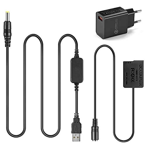 Cavo USB per banca di alimentazione + batteria fittizia DMLC-DCC8 BLC12 BLC12E per Lumix DMC-GX8 FZ1000 FZ300 FZ200 G7 G6 G5 G80 G81 G85 GH2 GH2K GH2S DC-G90 DC-G91 DC-G95 DC-G99