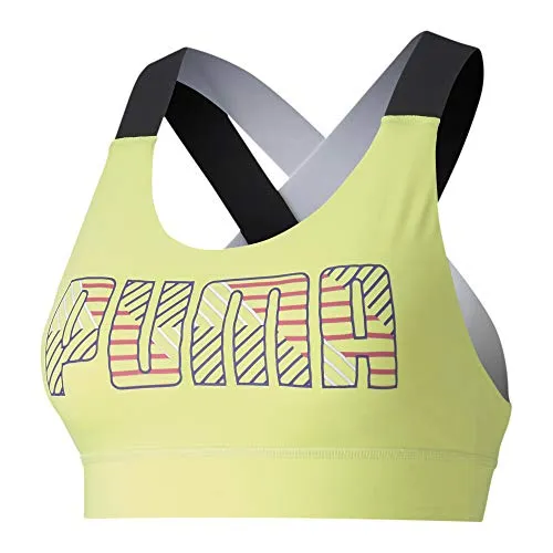 Puma Feel It, Reggiseno Sportivo Donna, Verde (Sunny Lime), L