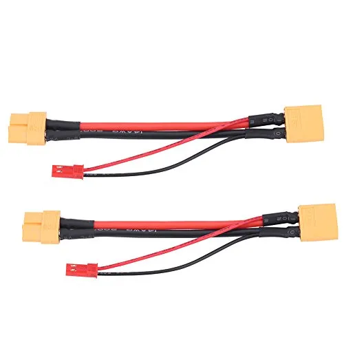 Dilwe XT60 Connettore a Spina 2Pcs Connettore Femmina Maschio 14 AWG XT60 22 AWG JST Maschio Adattatore Cavo Accessorio RC