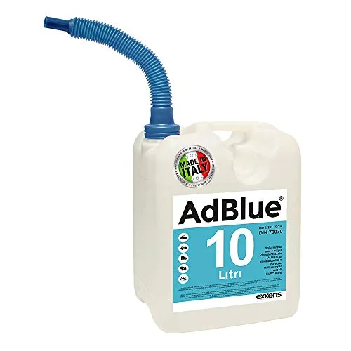 AdBlue Additivo Gas di Scarico Motori Diesel con Tubo di Riempimento - Made in Italy Conforme ISO 22241… (10 Litri)