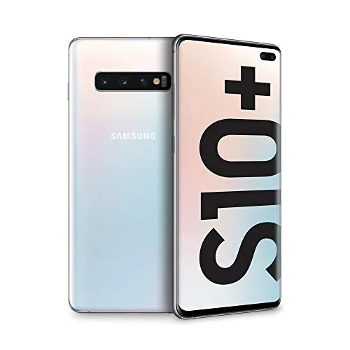 Samsung Galaxy S10+ Smartphone, Display 6.4" Dynamic AMOLED, 128 GB Espandibili, RAM 8 GB, Batteria 4100 mAh, 4G, Dual SIM, Android 9 Pie, [Versione Italiana], Prism White
