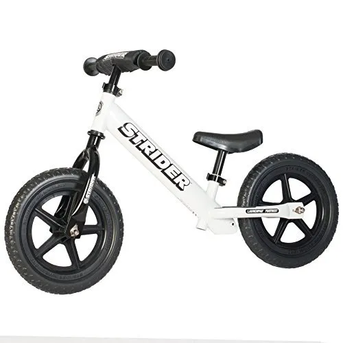Strider 12 Sport Balance Bike, Bicicletta per Bambini, 18 Mesi - 5 Anni, Bianco