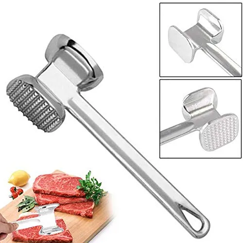 Beito 1pc Kitchen Craft Metallo Carne tenderiser Mallet batticarne Martello per Bistecca di Pollo Pesce Maiale Good Grips Heavyweight Metallo Carne tenderiser Pounder Mallet (7.8inch)