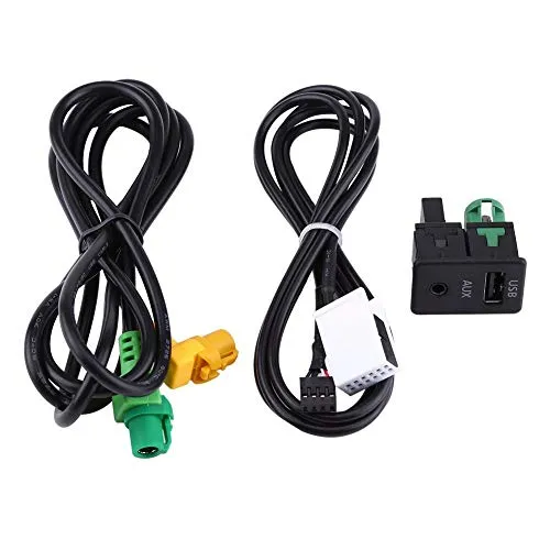 Interruttore AUX per auto e cavo USB Cavo Presa adattatore con cablaggio per BMW Serie 3 E87 E90 E91 E92 X5 X6