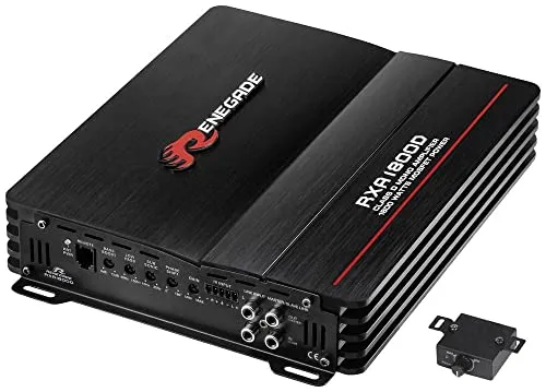 1 amplificatore RENEGADE RXA1800D RXA 1800 D monofonico classe d 1 canale 900 watt rms stabile a 1 ohm 1800 watt max specifico per subwoofer, 1 pezzo