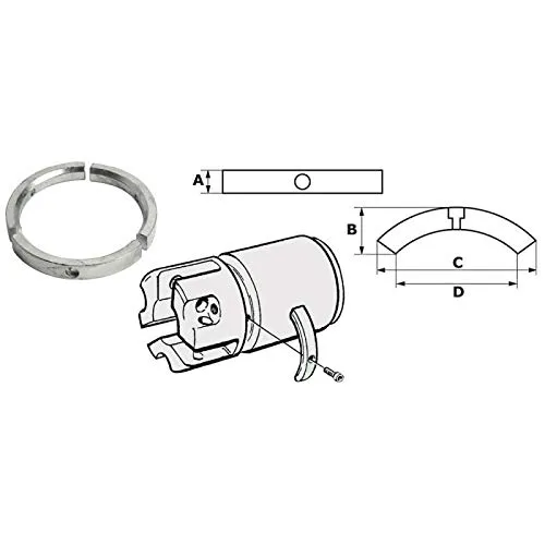 OSCULATI Kit anodi Zinco Volvo SailDrive 3 p.