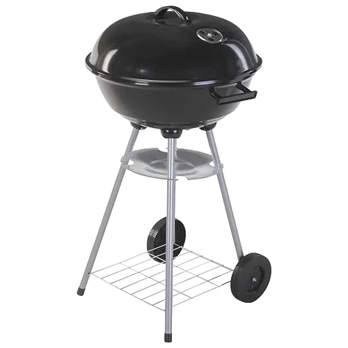 ProGarden Griglia per Barbecue con Bollitore su Ruote 46 cm Nera