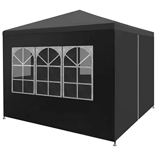 vidaXL Tendone Feste 3x3 m Antracite Padiglione Gazebo Tenda Pergolato Chiosco