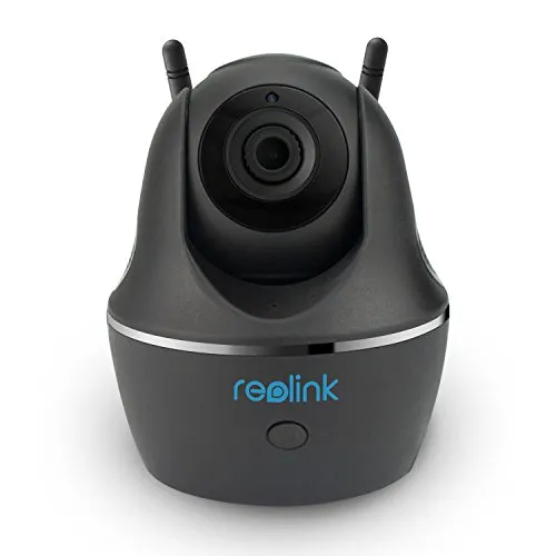 Reolink 4MP Videocamera IP WiFi 2.4GHz o 5GHz da Interno con Visione Notturna Rilevazione del Movimento 2-Way Audio Sicurezza Domestica Pan Inclinazione per Bambino Anziani Animali C1 Pro (Nero)