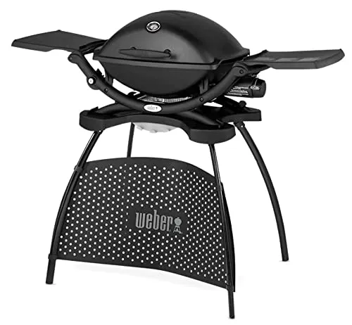 Weber Q2200 with stand Grill Natural gas Black - Barbecues & Grills (Grill, Natural gas, 1806 cm², Black, Oval, Stainless steel)
