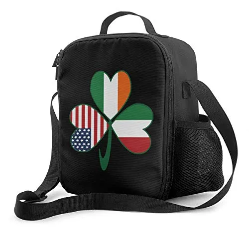 Borsa Termica porta Pranzo Tote isolata pranzo al sacco Thermal pranzo tasche Trifoglio italo irlandese americano Borsa impermeabile da picnic in tessuto Oxford impermeabile Borsa da picnic