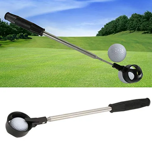 Yissma Pallina da Golf allungabile telescopica Acciaio Inossidabile con Pallina da Golf e Dispositivo di Raccolta, Strumento a Ventosa, Lunghezza: 8 * 2.04 m