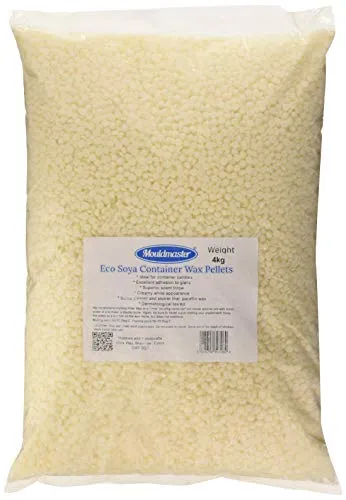 Mouldmaster Soy Container Candle Wax Pellets 4 kg, colore: panna/bianco sporco