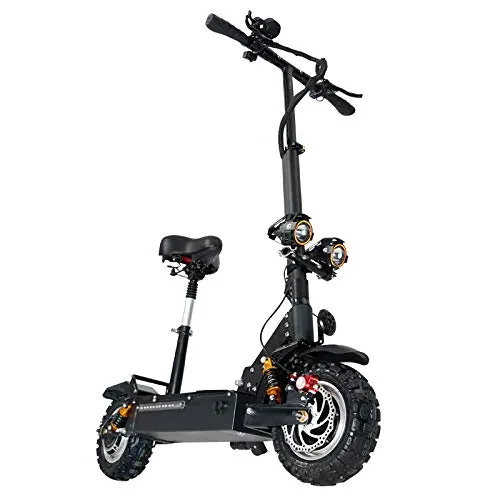 GUNAI Monopattino Elettrico Scooter Pieghevole Fuoristrada 3200W Doppio Motore con Batteria al Litio 60V 24AH