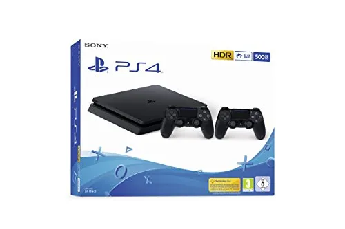 PlayStation 4 Slim 500GB F Chassis, Jet Black + 2° Dualshock 4 [Esclusiva Amazon.it]