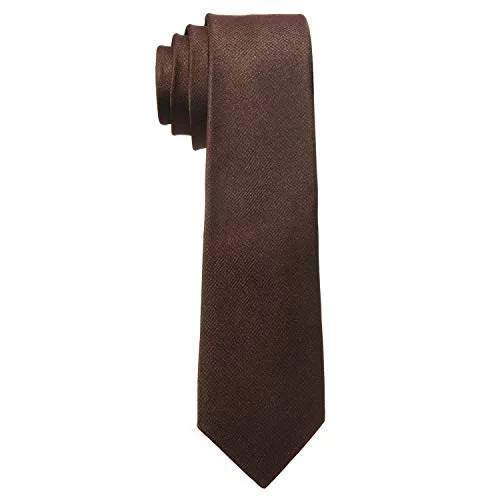 MASADA Cravatta Uomo accuratamente realizzata e rifinita a mano 6 cm di larghezza - Marrone