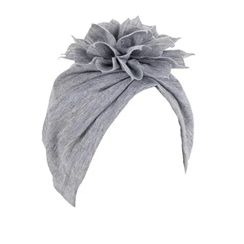 Harpily Neonato Bambino Cappellino Cuffia Moda Cappello Bambino Unisex Neonato Berretto di Cotone con Floreale - Taglia 0-5 Mesi (Grigio)