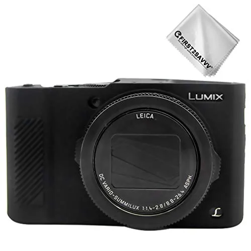 Alloggiamento protettivo Custodia Compatibile con Panasonic Lumix LX10 LX10K LX15 cover morbida in gomma fotocamera Nero