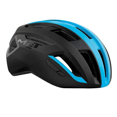 MET Casco Ciclismo Vinci MIPS Colore Nero sfumato Ciano (L 58/61)