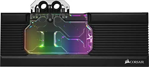 Corsair Hydro X Serie XG7 RGB, RX-SERIES GPU Water Block (Radeon 5700 XT), Finiture di Qualità, Backplate in Alluminio, Illuminazione RGB Personalizzabile, Nero