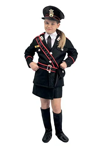 Ciao Carabiniere Costume Bambina, Nero, 9-11 anni